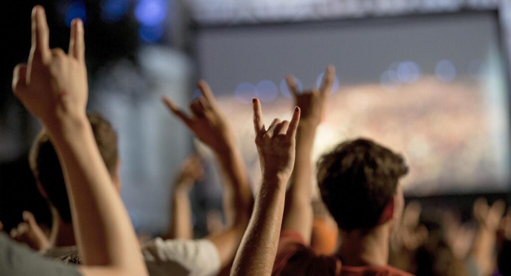 Photo of students in a crowd