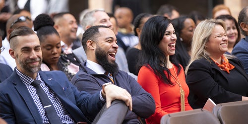 ELP graduate students enjoying convocation.