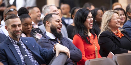 ELP graduate students enjoying convocation. 