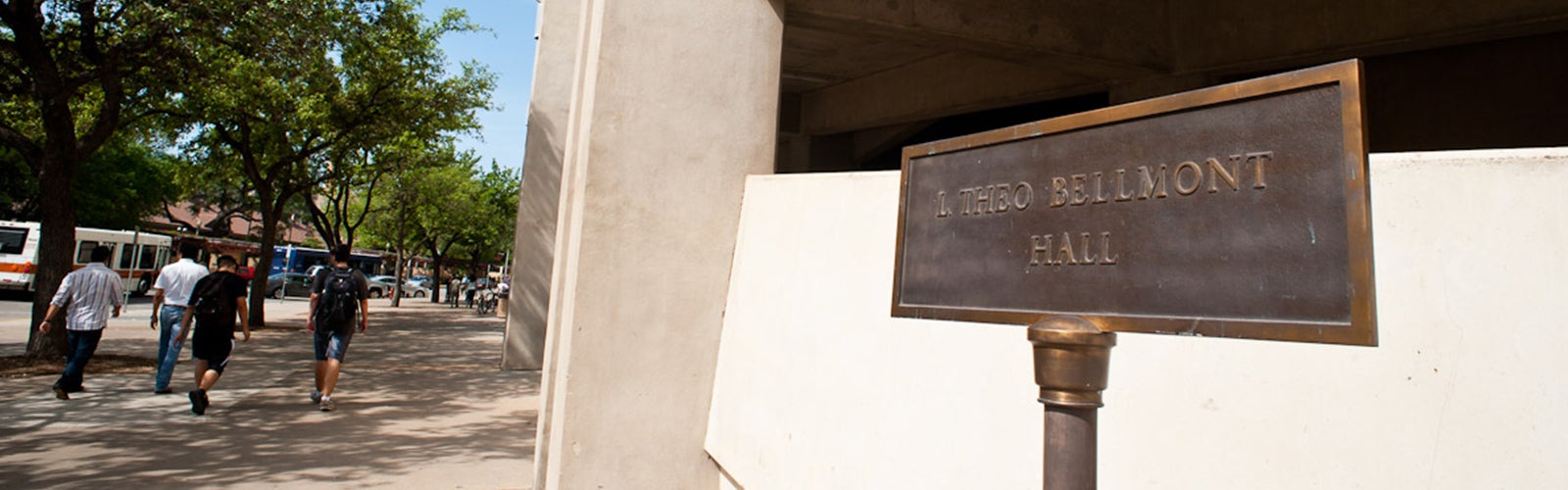 Exterior photo of L. Theo Bellmont Hall