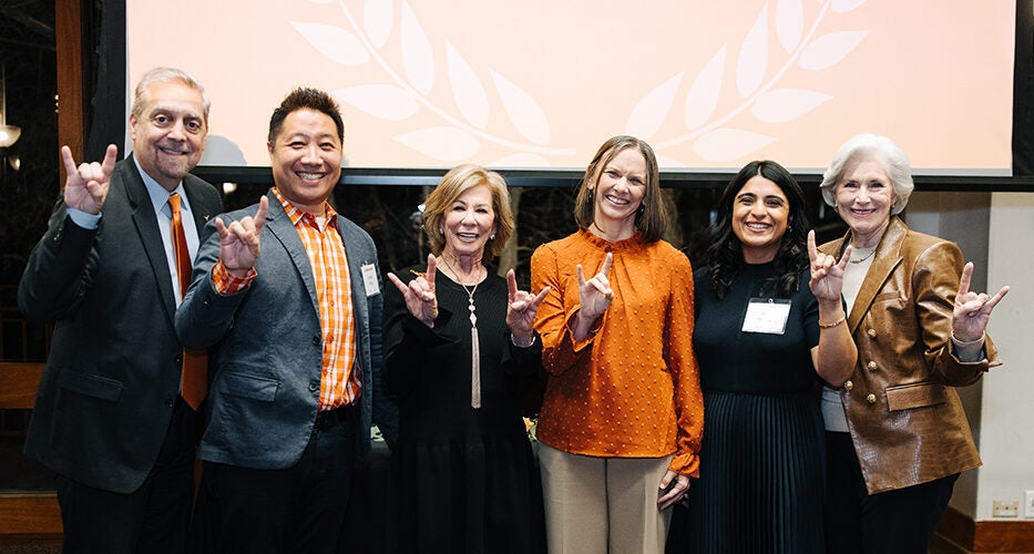 Dean Charles Martinez, Jr., with the College of Education's first cohort of Distinguished Alumni.