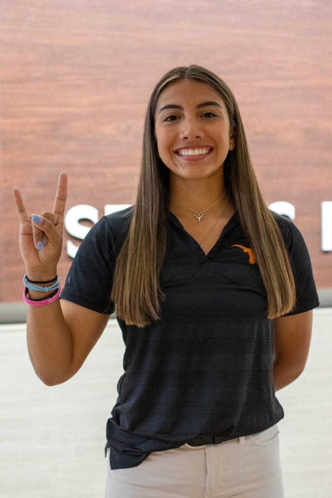 Photo of Caitlin Gonzales doing Hook'Em