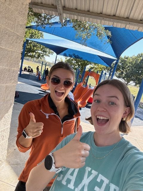 Research interns Brianna Pellerin and Arden Schweninger
