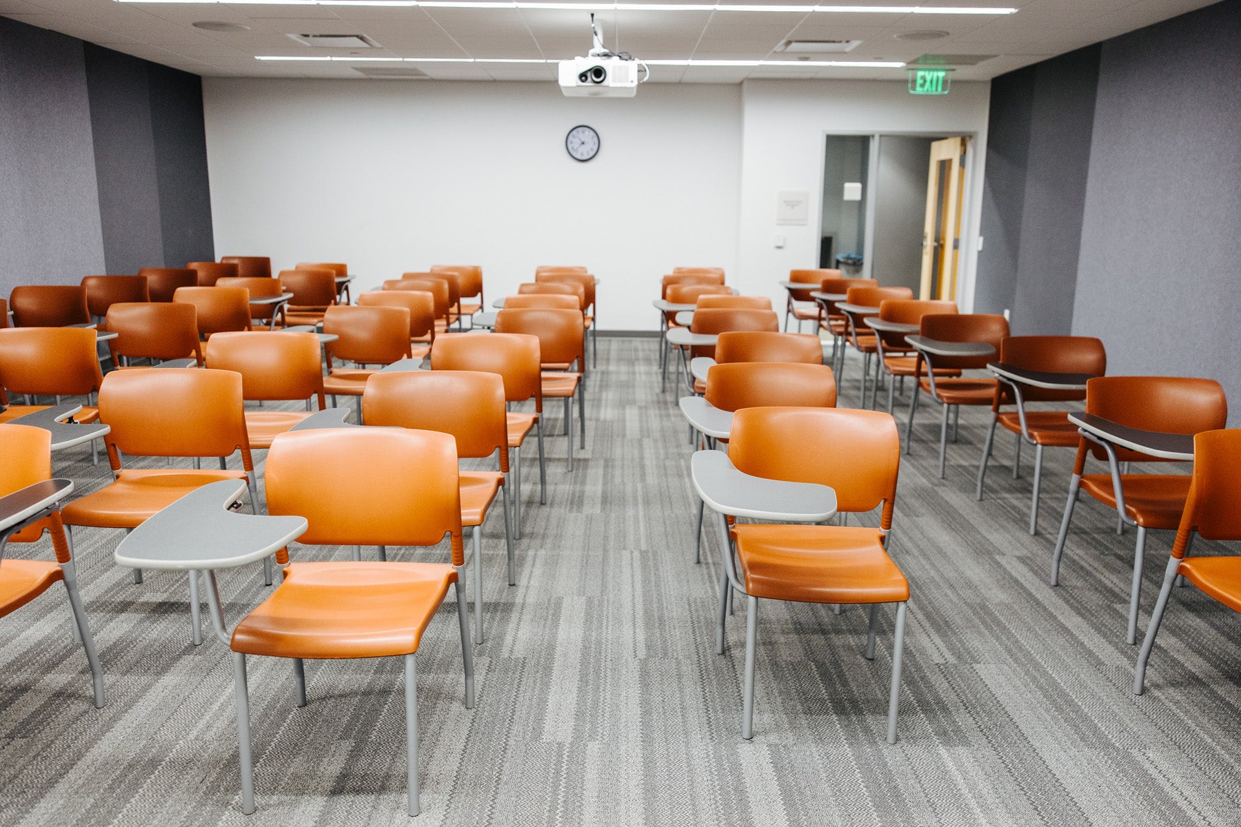Renovated classrooms offer bright, adaptable environments for teaching and student engagement.