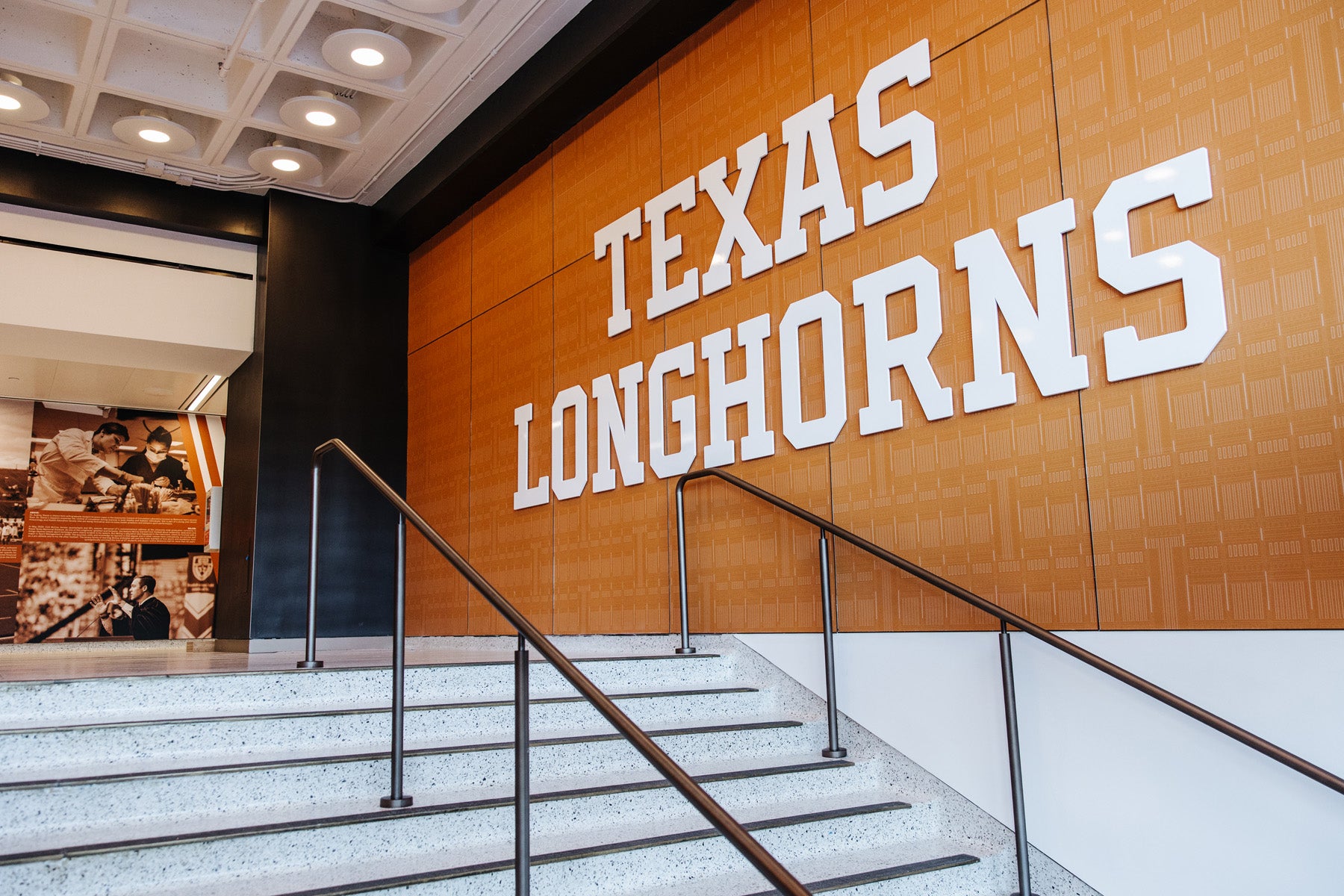 A restored Bellmont Hall entrance welcomes students, faculty and visitors.