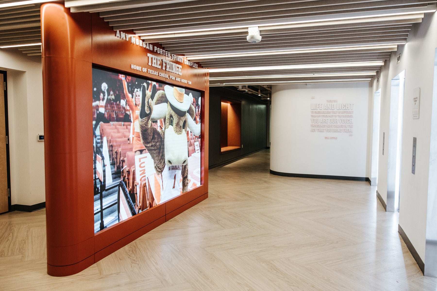 The Fringe display honors the rich history and achievements of Texas Cheer and Pom.
